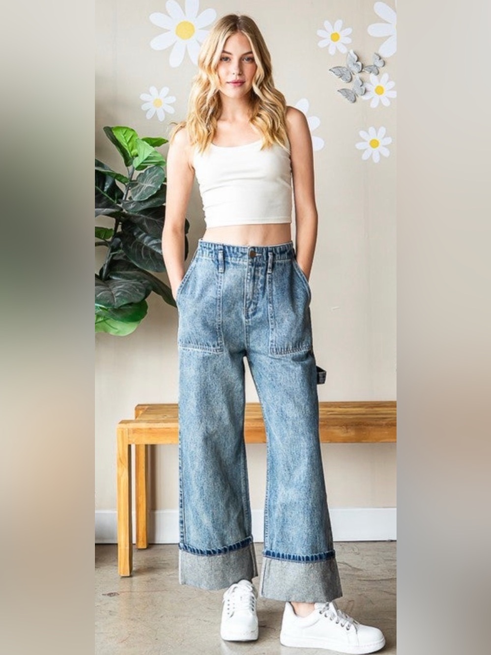Olí & Hali~ High-Waist Straight Wide-Leg Jeans